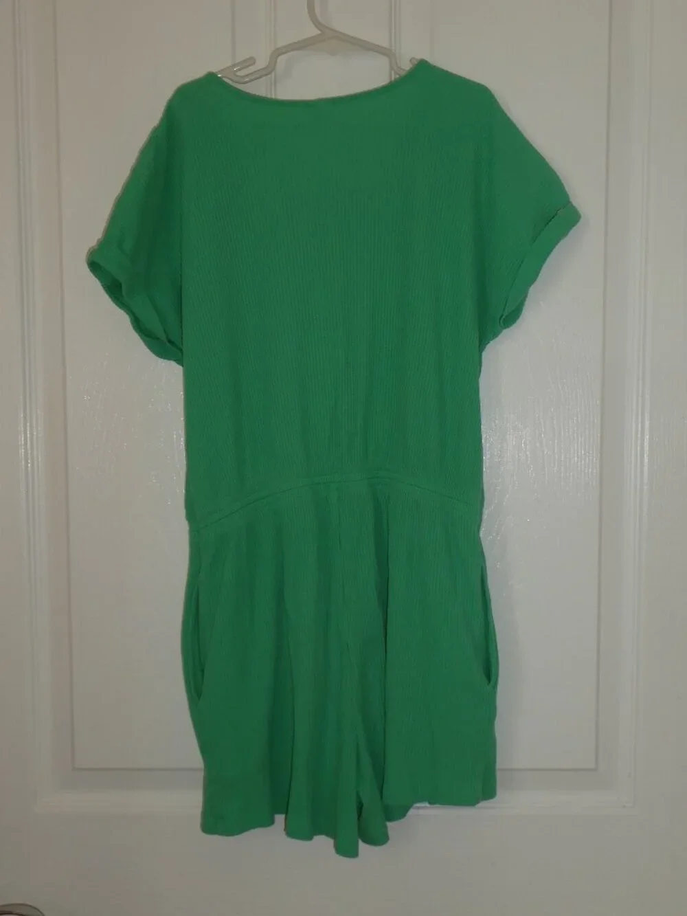 Old Navy Girls Green Ribbed Henley Romper Size XL (14-16) - Picture 2 of 7